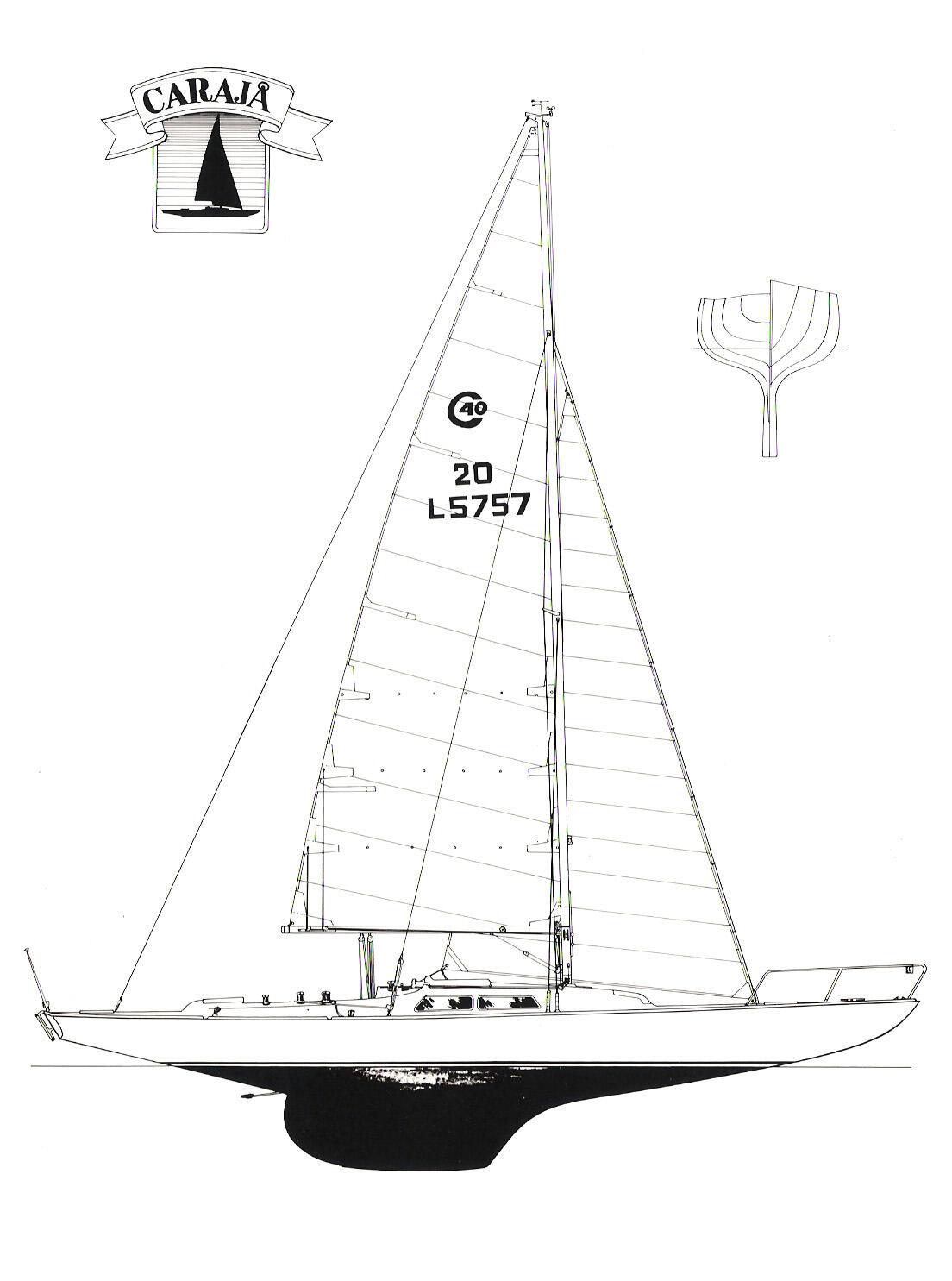 Carajå purjevene Carajå purjevene, piirroskuva